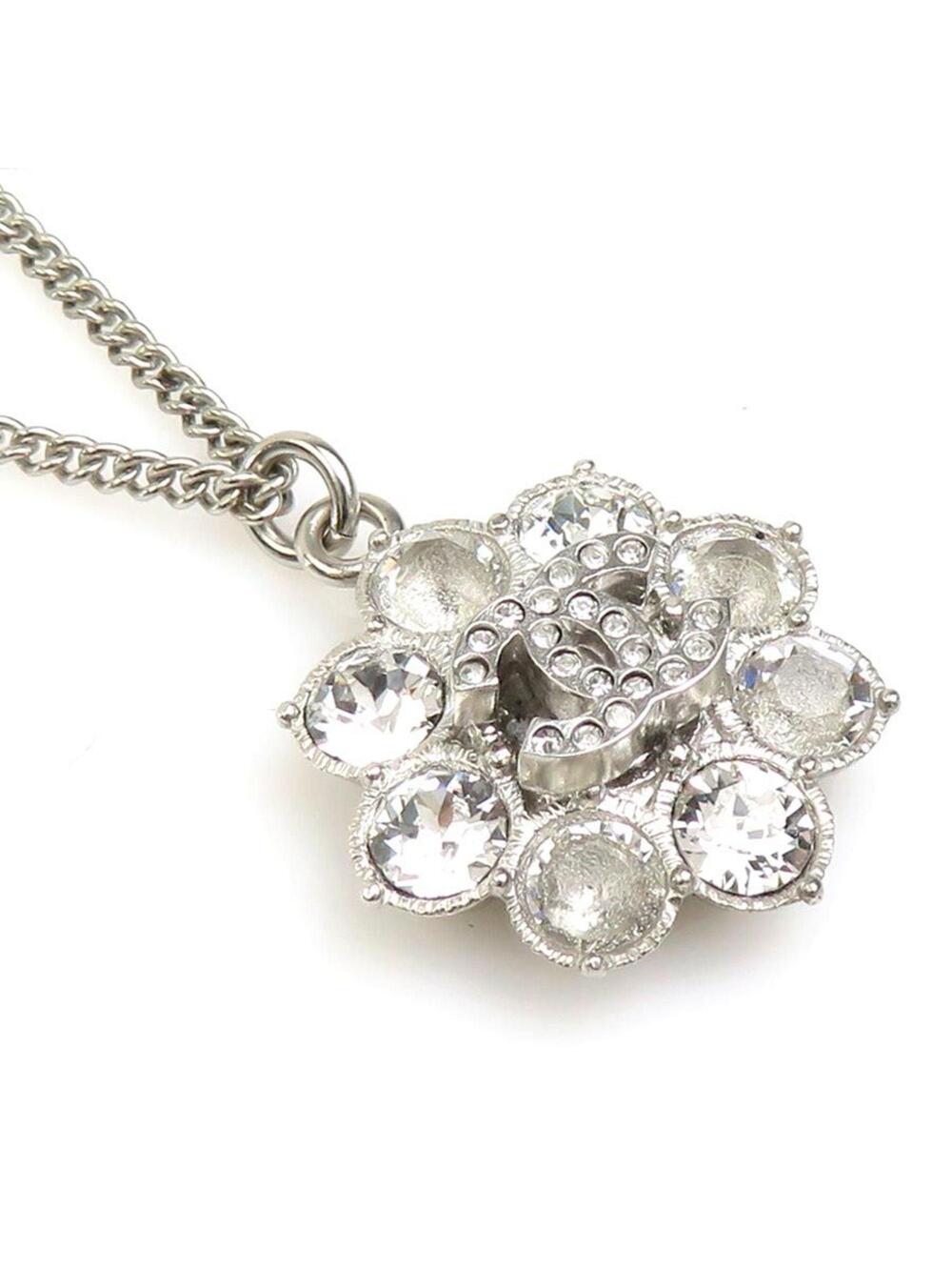 Chanel Pendant Necklace Metal Silver #208407C72B